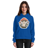 Royal blue unisex hoodie by Arvenzo featuring a simple front design, soft fabric, and comfortable fit.