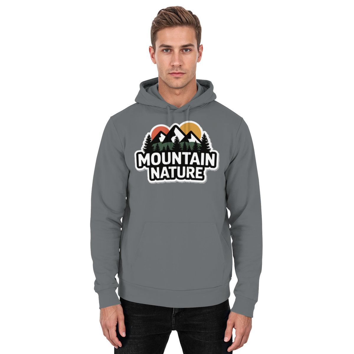 Mountain nature - Basic Unisex Hoodie - Arvenzo