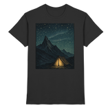 Black North Light unisex shirt by Arvenzo, front view showcasing a sleek design and comfortable fit.