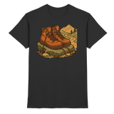 Front view of Arvenzo unisex Trail Rest shirt in black, showcasing a comfortable fit and sleek design.