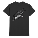 Front view of Arvenzo Swift Dive unisex black shirt, showcasing a premium design and casual fit.