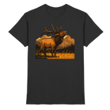 Black Arvenzo Elk Meadow unisex shirt shown from the front, featuring a classic fit and simple design.