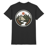 Front view of Arvenzo Unisex Open Ground shirt in black, showcasing a premium casual shirt with a classic fit and clean design.