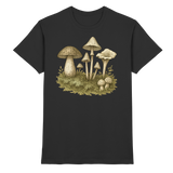 Black Arvenzo Forest Floor unisex shirt featuring a detailed forest-inspired graphic on the front.