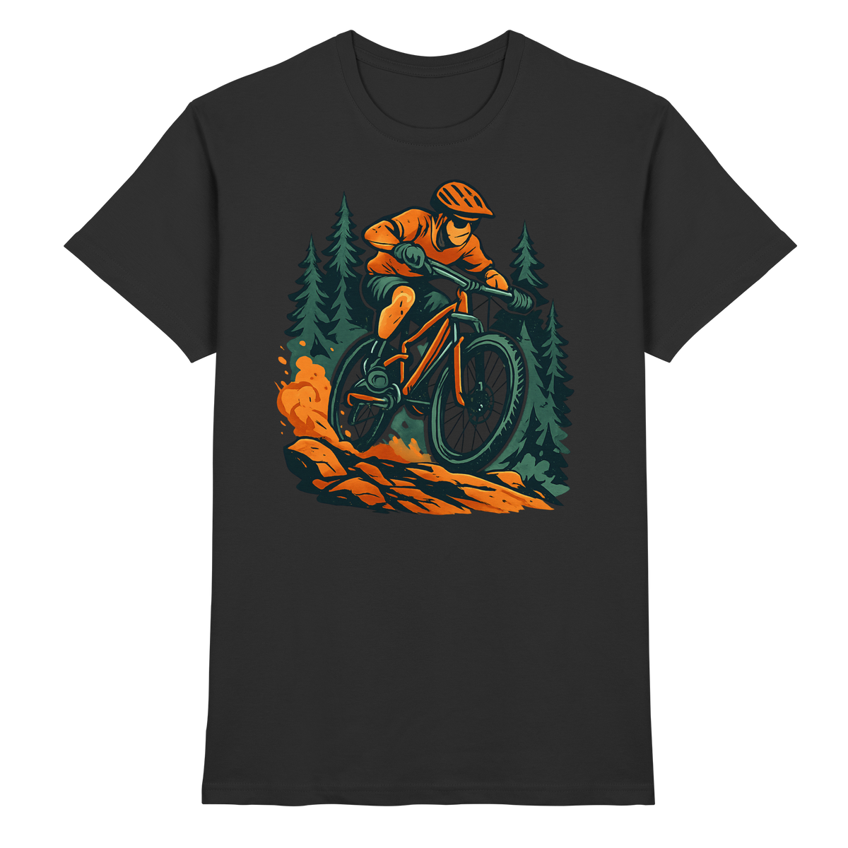Black Arvenzo Dirt Rush unisex shirt featuring a front graphic design, made from premium fabric for a casual, stylish look.