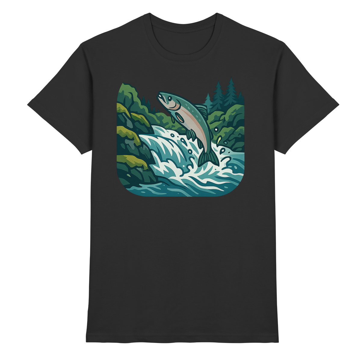 Front view of Arvenzo unisex Silver Run shirt in black with a sleek, premium design and comfortable fit.