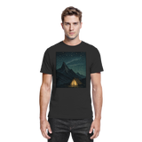 Front view of Arvenzo North Light Unisex Shirt in black, showcasing a premium casual shirt with a classic fit and smooth fabric.