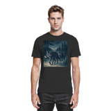Black unisex Pack North shirt by Arvenzo, featuring a front design and premium cotton fabric.
