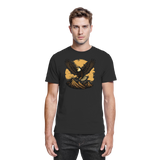 Black Iron Wing unisex shirt by Arvenzo, front view showcasing sleek design and premium fabric.