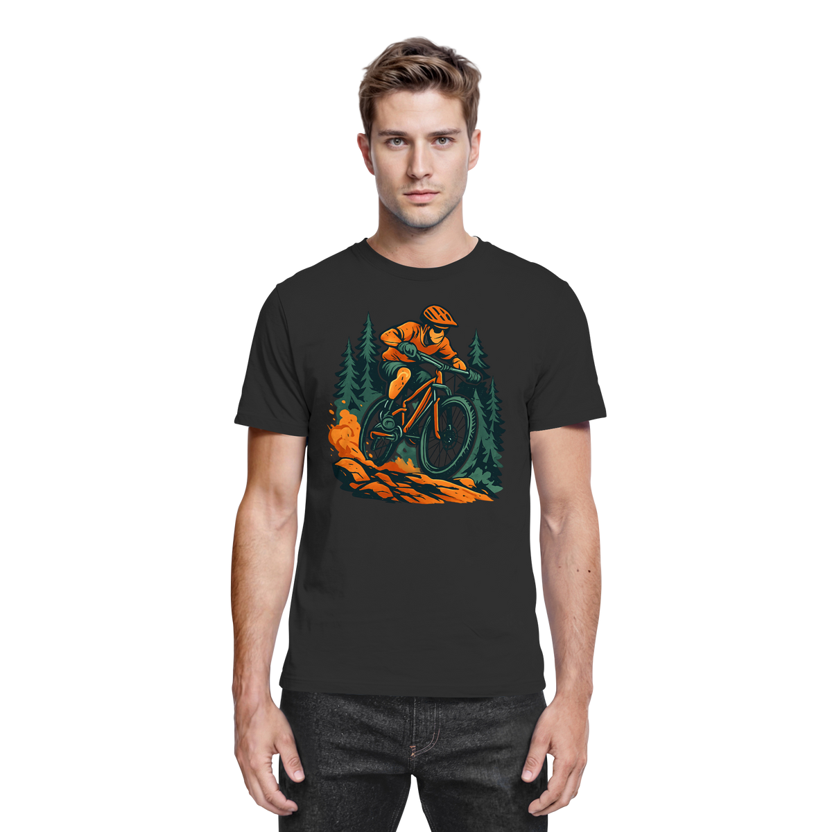 Black Arvenzo Dirt Rush unisex shirt featuring a front graphic design, casual fit, and premium fabric.