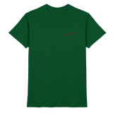 Front view of Arvenzo unisex Pure Ground shirt in bottle green with a classic crew neck and minimalist design.