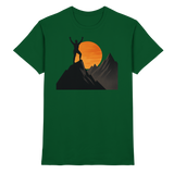 Front view of Arvenzo Bold Ascent unisex shirt in bottle green, showcasing its premium fit and stylish design.