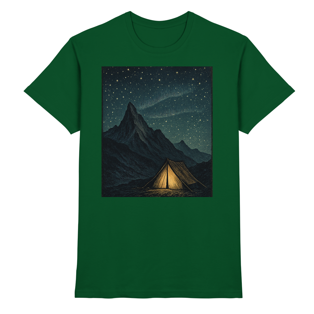 North Light unisex shirt by Arvenzo in bottle green, shown from the front, featuring a classic fit and smooth fabric.
