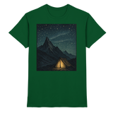North Light unisex shirt by Arvenzo in bottle green, shown from the front, featuring a classic fit and smooth fabric.