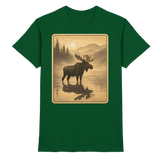 Front view of Arvenzo Calm Shore unisex shirt in bottle green, showcasing a relaxed fit and soft fabric.