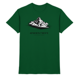 Arvenzo Summit Point unisex shirt in bottle green, front view showing classic fit and smooth fabric texture.