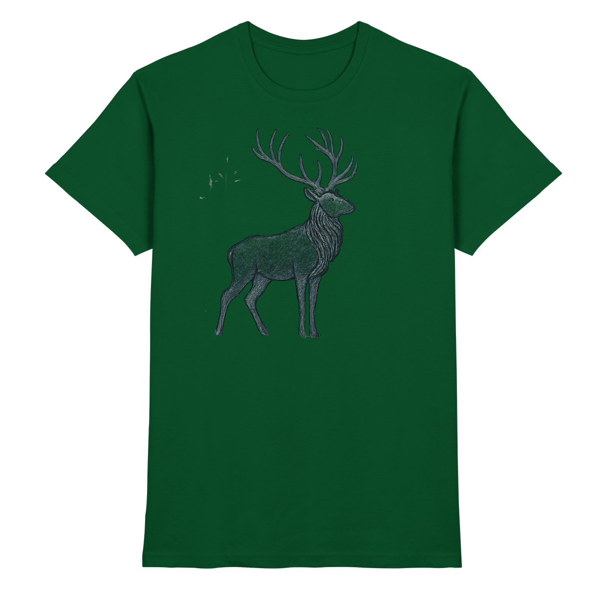 Arvenzo Mist Crown unisex shirt in bottle green, front view showcasing premium cotton fabric and stylish design.