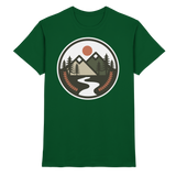 Front view of Arvenzo unisex Open Ground shirt in bottle green, showcasing a premium casual shirt design.