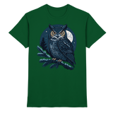 Arvenzo unisex Night Watch shirt in bottle green, front view showing classic crew neck and smooth fabric.