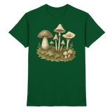 Front view of Arvenzo Forest Floor unisex shirt in bottle green, showcasing a premium cotton fabric and forest-inspired design.