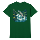Silver Run unisex shirt by Arvenzo in bottle green, front view showcasing the stylish design and premium fabric.