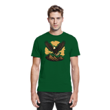 Front view of Arvenzo unisex Iron Wing shirt in bottle green, showcasing the stylish design and fit of this premium shirt.