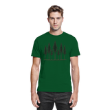 Front view of Arvenzo Pine Dusk unisex shirt in bottle green, showcasing a premium casual shirt with a classic fit.