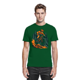 Front view of Arvenzo Dirt Rush unisex shirt in bottle green, showcasing a stylish, premium design with a crew neckline.