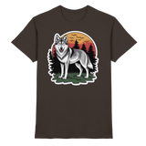 Front view of Arvenzo Lone Dusk unisex shirt in brown with a classic fit and minimal design.