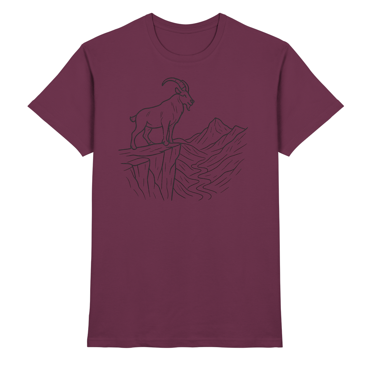 Front view of Arvenzo Cliff Edge unisex shirt in burgundy, showcasing a premium casual shirt with a classic fit.
