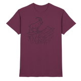 Front view of Arvenzo Cliff Edge unisex shirt in burgundy, showcasing a premium casual shirt with a classic fit.