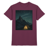 Front view of Arvenzo North Light Unisex Shirt in burgundy with a classic fit and minimalistic design.