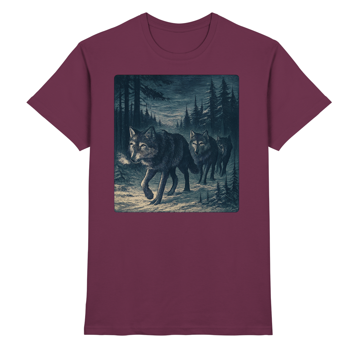 Front view of Arvenzo Pack North unisex shirt in burgundy, showcasing a premium quality casual shirt design.