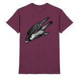 Front view of Arvenzo Swift Dive unisex shirt in burgundy, showcasing a premium design and fit.