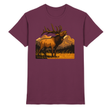 Front view of Arvenzo Elk Meadow unisex shirt in burgundy, showcasing a comfortable fit and premium fabric.