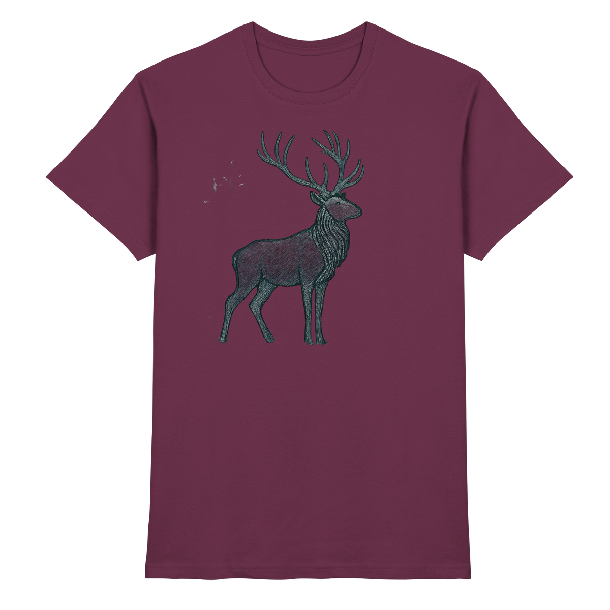 Arvenzo Mist Crown unisex shirt in burgundy, front view showing the stylish design and premium fabric.