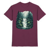Front view of Arvenzo Fall Creek unisex shirt in burgundy with a classic fit and premium fabric.