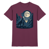 Unisex Silver Howl Shirt by Arvenzo in burgundy, front view showing the stylish design and premium fabric.