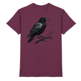 Front view of Arvenzo unisex Dark Raven shirt in burgundy, showcasing a sleek, premium-quality design.