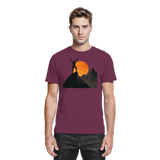 Front view of Arvenzo Bold Ascent unisex shirt in burgundy with a clean, premium design.