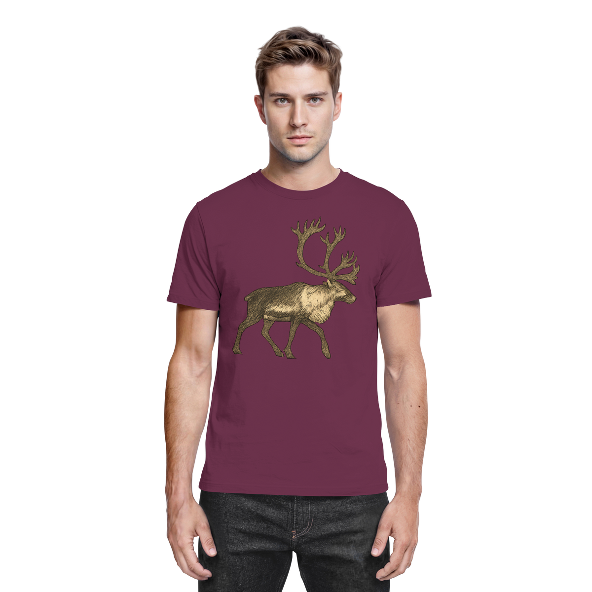 Unisex Tundra Walk Shirt by Arvenzo in burgundy, front view showcasing the premium casual shirt design.
