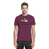 Front view of Arvenzo Summit Point unisex burgundy shirt with a classic fit and minimal branding.