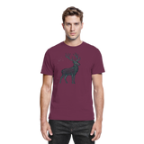 Front view of Arvenzo Mist Crown unisex shirt in burgundy, showcasing the premium shirt's design and fit