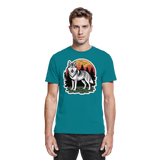 Front view of Arvenzo Lone Dusk unisex shirt in diva blue with a sleek, premium design.