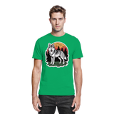 Front view of Arvenzo Lone Dusk unisex shirt in Kelly Green, showcasing its premium fabric and stylish design.