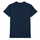 Navy Pure Ground Unisex Shirt by Arvenzo, front view showing a classic fit and smooth fabric.