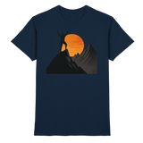 Front view of Arvenzo Bold Ascent unisex navy shirt with a clean, modern design and a comfortable fit.