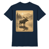 Front view of navy Arvenzo Calm Shore unisex shirt with a relaxed fit and premium fabric.
