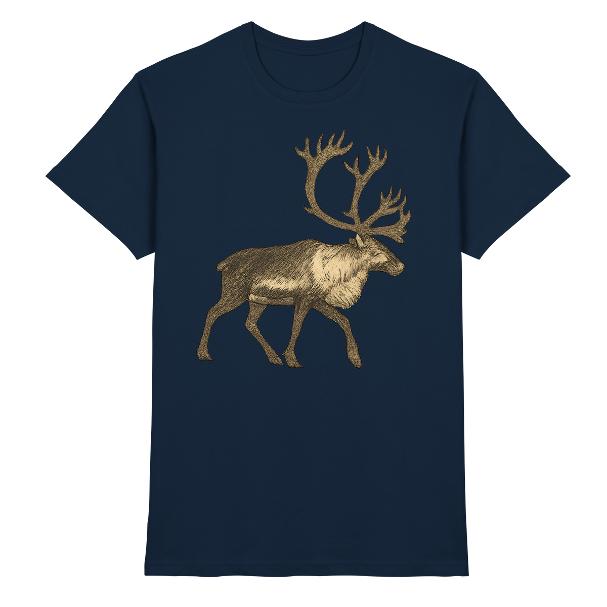 Front view of Arvenzo Tundra Walk unisex navy shirt with a classic fit and premium fabric for casual wear.