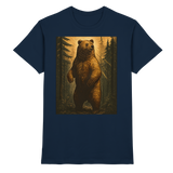 Front view of Arvenzo Deep Timber Unisex Shirt in navy, showcasing a premium design and comfortable fit.